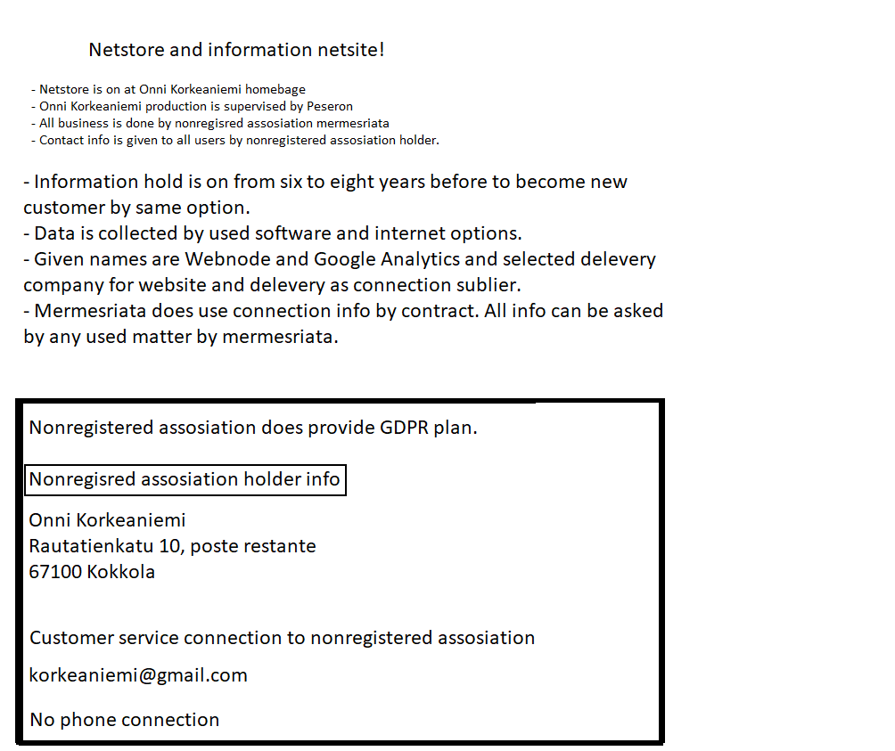 Nonregistered assosiation